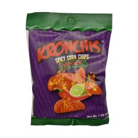 KRONCHIS - SPICY CORN CHIPS FIERY HOT (50X28G)